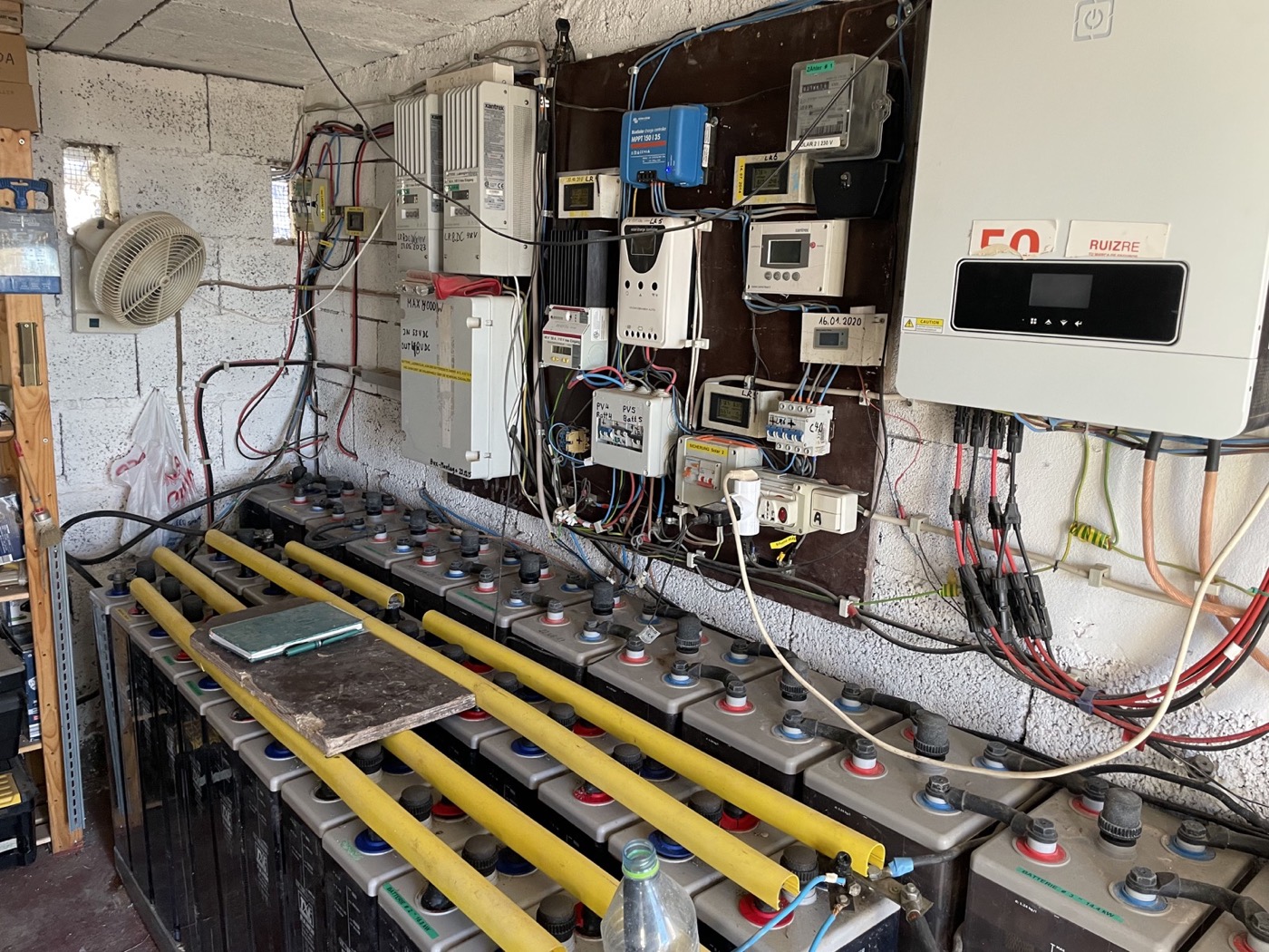 Instalación solar aislada antes de la renovación